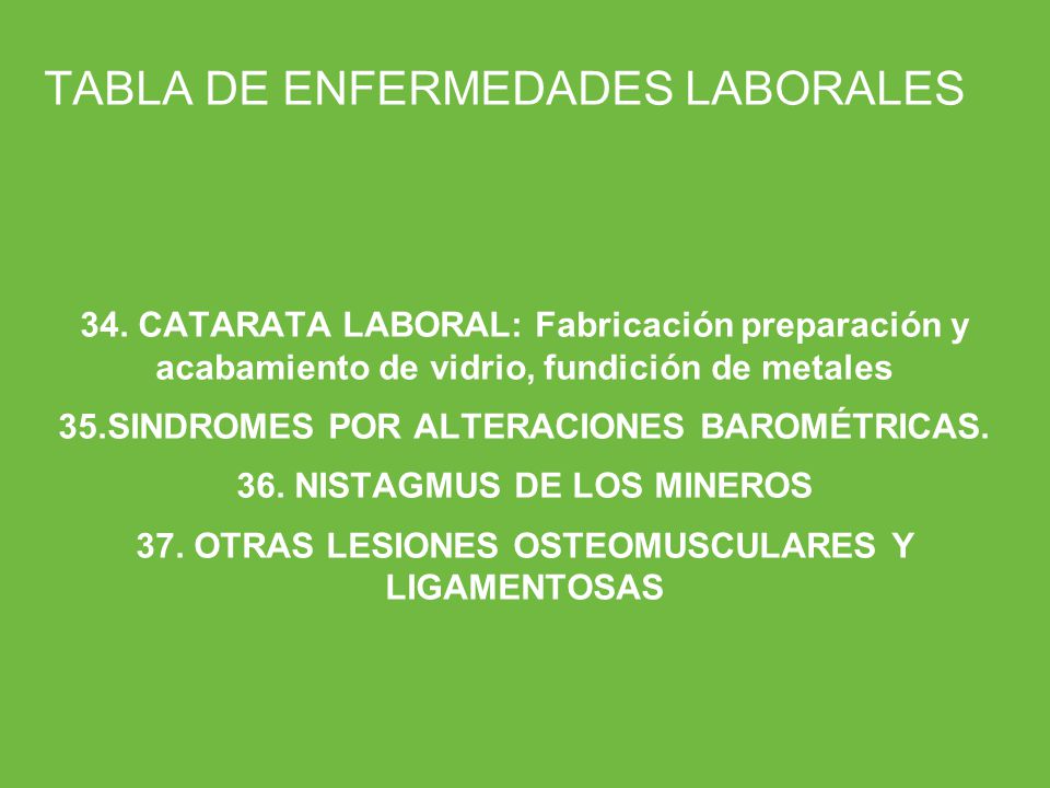 De mineros o clases nistagmus tipos los